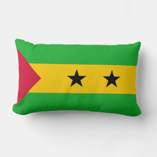 São Tomé and Príncipe (Sao Tome and Principe) Flag Lumbar Pillow