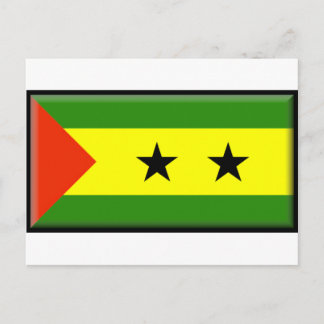 Sao Tome Principe Flag Postcard