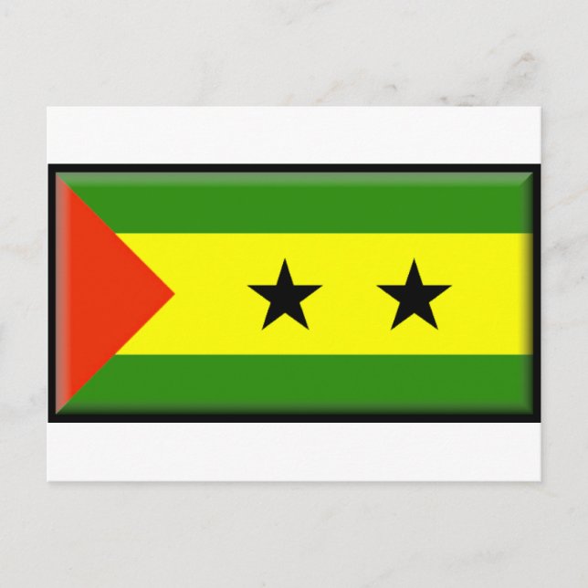 Sao Tome Principe Flag Postcard (Front)