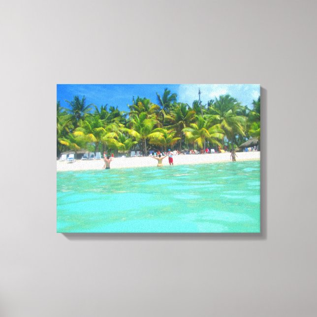 SAONA BEACH ON CANVAS     20 "x 16" Print (Front)