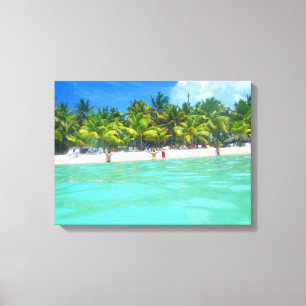 SAONA BEACH ON CANVAS 20 "x 16" Print