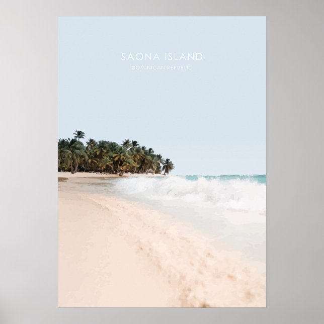 Saona Island, Dominican Republic Travel Artwork Poster (Front)