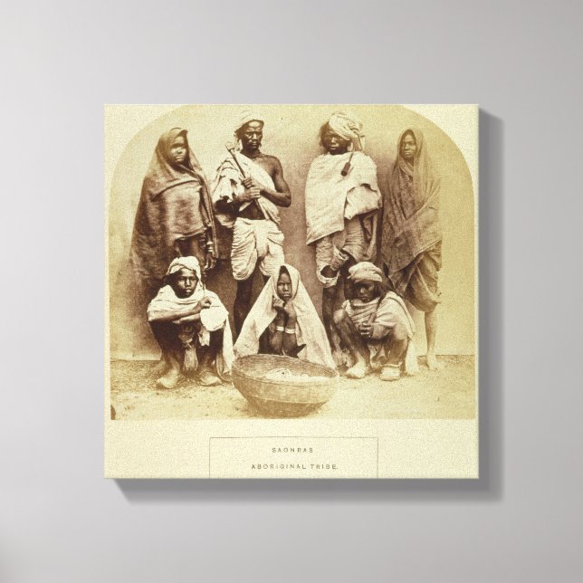 Saonras, an Aboriginal Tribe from Saugor, Central Canvas Print (Front)