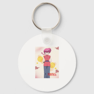 Saotome Ranma Rank 12 Anime Retro Aesthetic Sticke Keychain