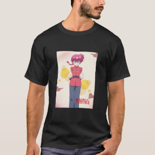 Saotome Ranma Rank 12 Anime Retro Aesthetic Sticke T-Shirt
