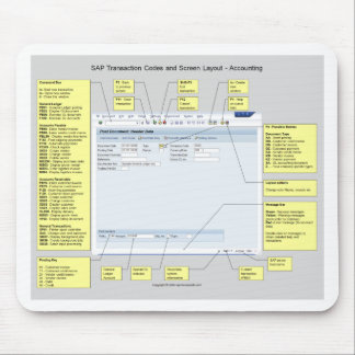 SAP Accounting Transaction Codes and Layout Mouse Pad