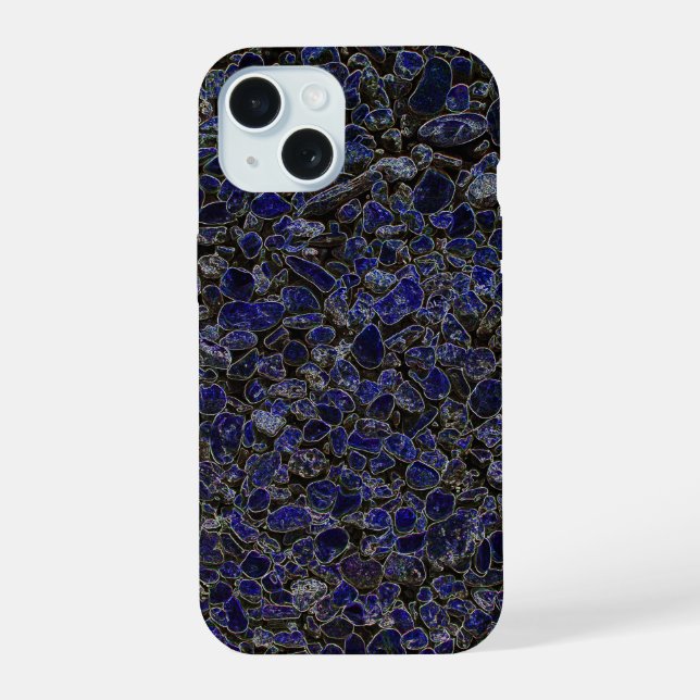 Saphir bleu brillant comme des pierres de l'espace (Verso)