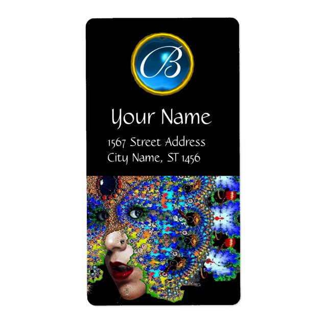 SAPHIRE BLEU ÉPHÉMÉRAL MONOGRAMME Noir (Devant)