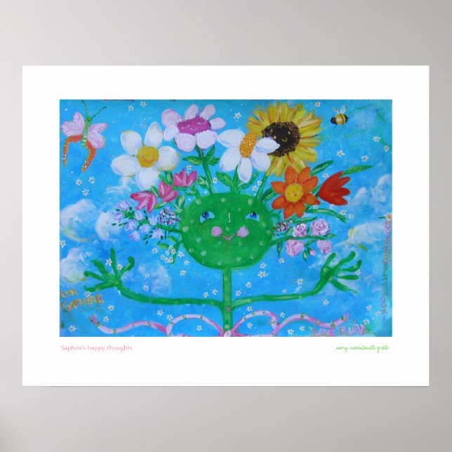 Saphire's happy thoughts poster (Front)