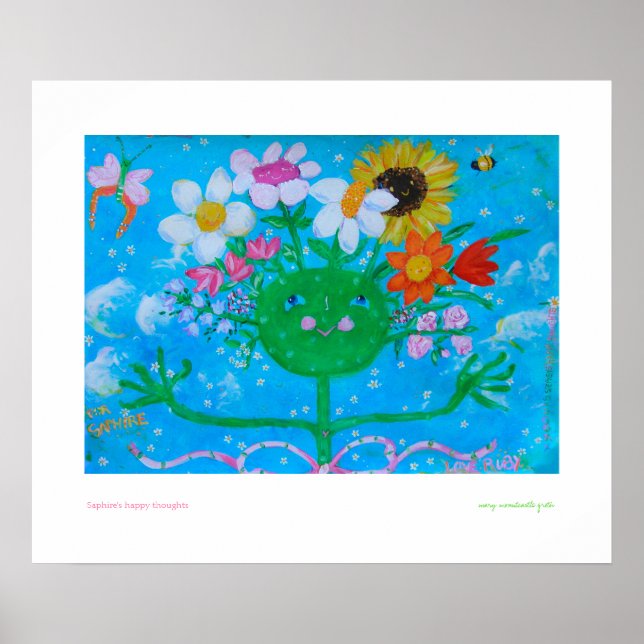 Saphire's happy thoughts poster (Front)