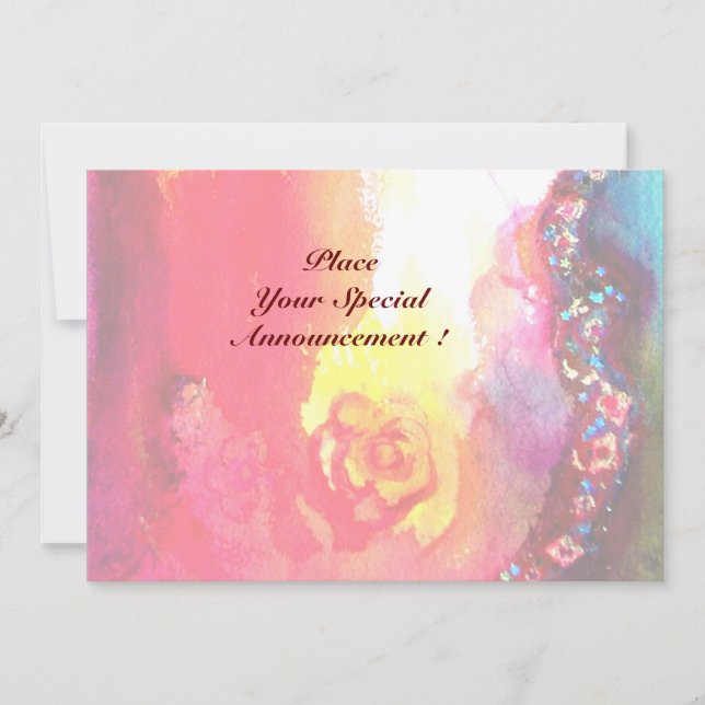 SAPHO , bright red yellow green Announcement (Front)