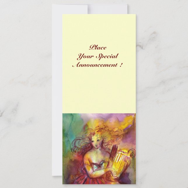 SAPHO , bright red yellow green Invitation (Front)