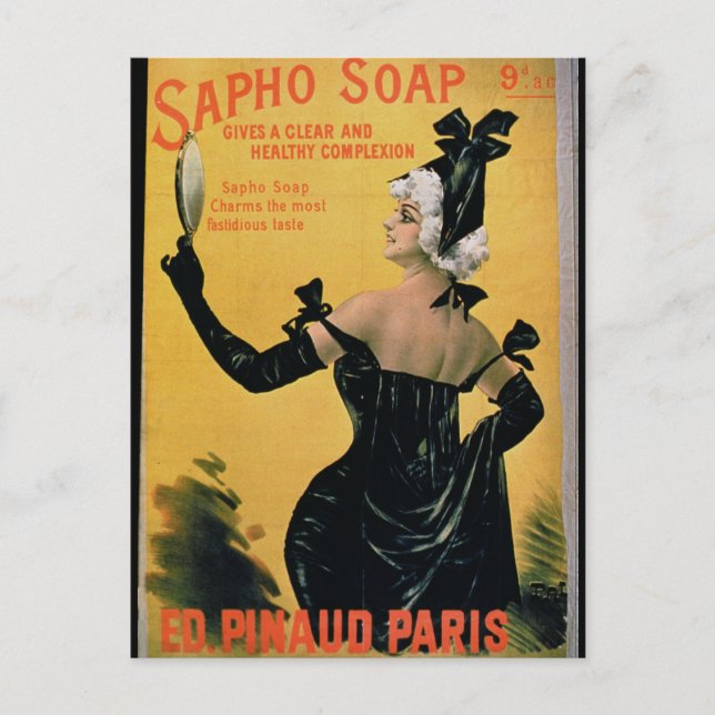 'Sapho Soap - Gives a Clear and Healthy Complexion Postcard (Front)