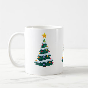 Sapin de Noël avec mug enneigé