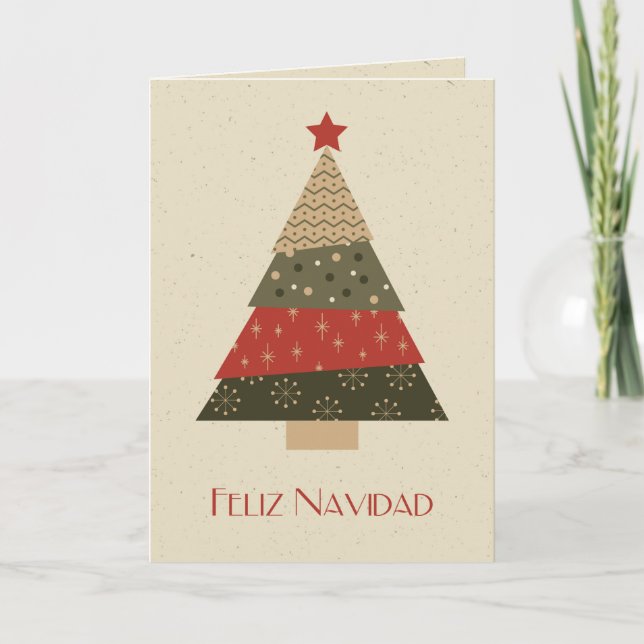 Sapin de Noël Carte de Félicitation (Devant)