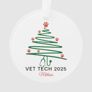 Sapin de Noël de technicien vétérinaire