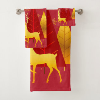 Sapin de Noël et Renne Motif Moderne Féminin