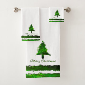 Sapin de Noël Motif de Fête Moderne Vert