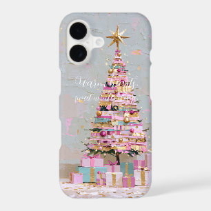 Sapin de Noël rose et or Impasto