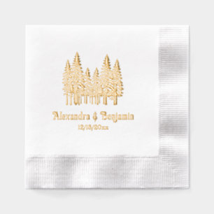 Sapins élégants Mariage Couple Nom Date