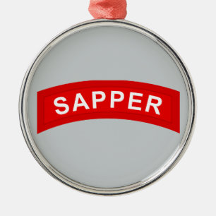 SAPPER Tab Metal Ornament