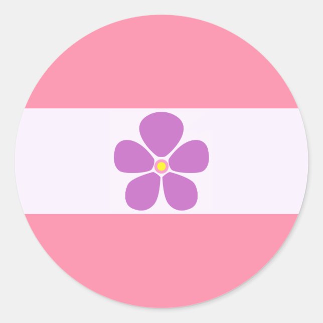 Sapphic Pride Circle Sticker (Front)