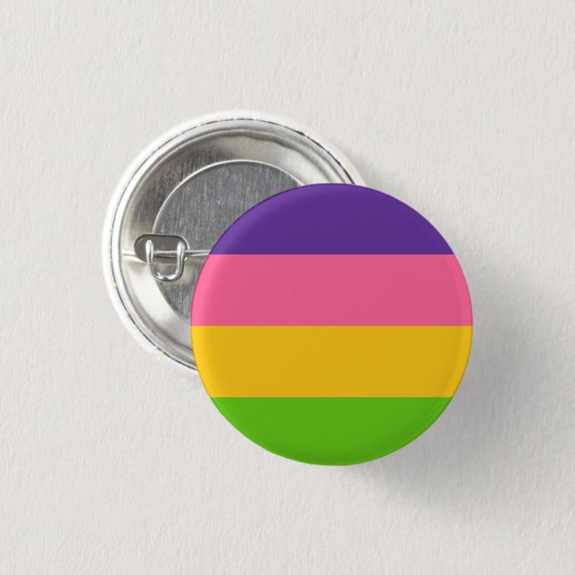 Sapphic Pride Flag 1 Inch Round Button (Front & Back)