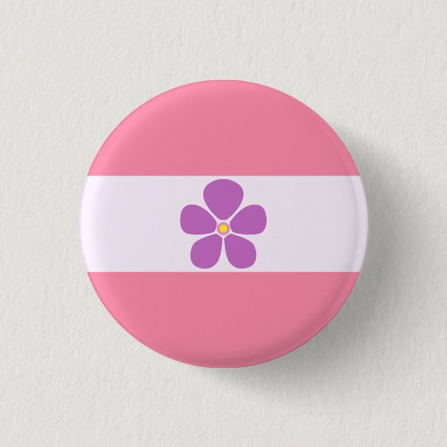 Sapphic Pride Flag Badge 1 Inch Round Button (Front)