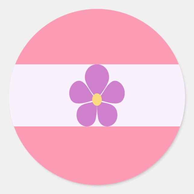 Sapphic Pride Flag Classic Round Sticker (Front)
