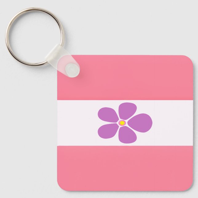 Sapphic Pride Flag - Colourful Sapphic Flag Keychain (Front)