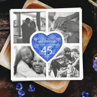 Sapphire 45th wedding Anniversary heart blue photo