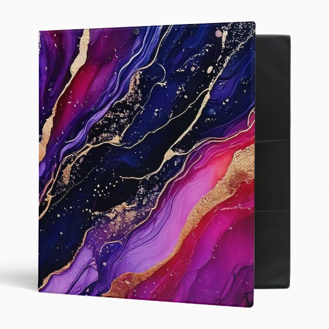 Sapphire Amethyst Alcohol Ink Binder (Front/Inside)