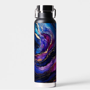Sapphire Amethyst Alcohol Ink Water Bottle