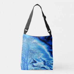 Sapphire and Iced Blue Stormy Sky Crossbody Bag