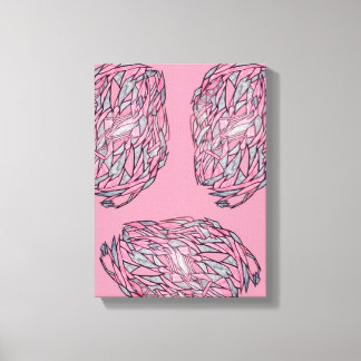 Sapphire and Ruby Abstract Sea Creatures Canvas Print