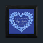 Sapphire anniversary 45 years heart wife gift box<br><div class="desc">Pretty sapphire graphic effect keepsake gift box. Perfect to showcase a extra special gift for your wife on an 45 year sapphire wedding anniversary or other special occasion. Gift box reads: "To my wonderful Wife Dorothy. Happy Diamond Anniversary", or can be customised with your own words. Exclusive design by Sarah...</div>