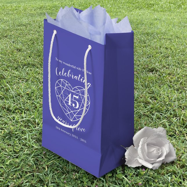Sapphire Anniversary 45 years wife gift bag (Creator Uploaded)