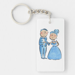 Sapphire Anniversary Keychain