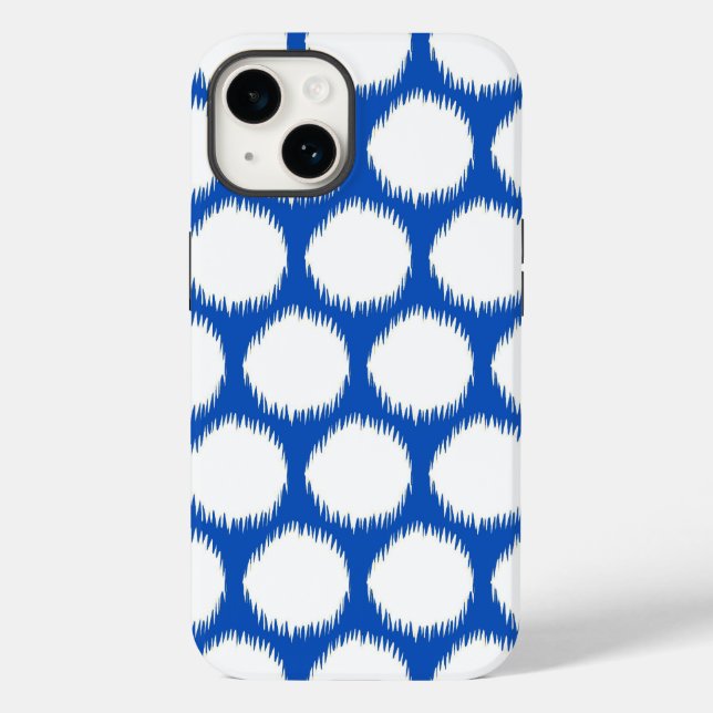 Sapphire Asian Moods Ikat Dots Case-Mate iPhone Case (Back)