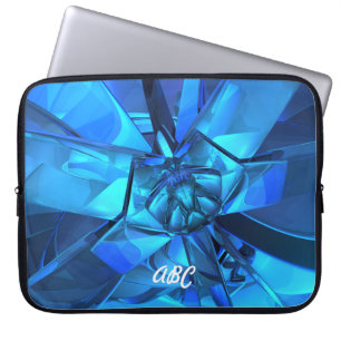 Sapphire Blue Abstract Laptop Sleeve