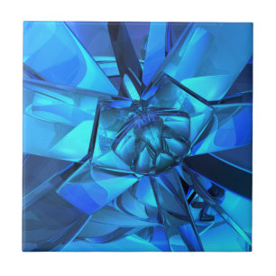 Sapphire Blue Abstract Tile