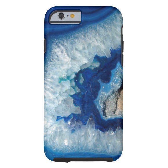 Sapphire Blue Agate Geode iPhone 6 coque (Dos)