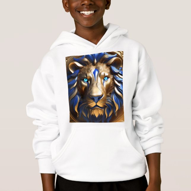 Sapphire Blue And Gold Lion, (Front)