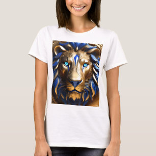 Sapphire Blue And Gold Lion, T-Shirt