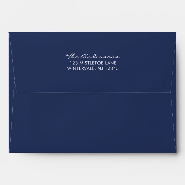 Sapphire Blue and Ruby Red Envelopes with Address (Back (Top Flap))