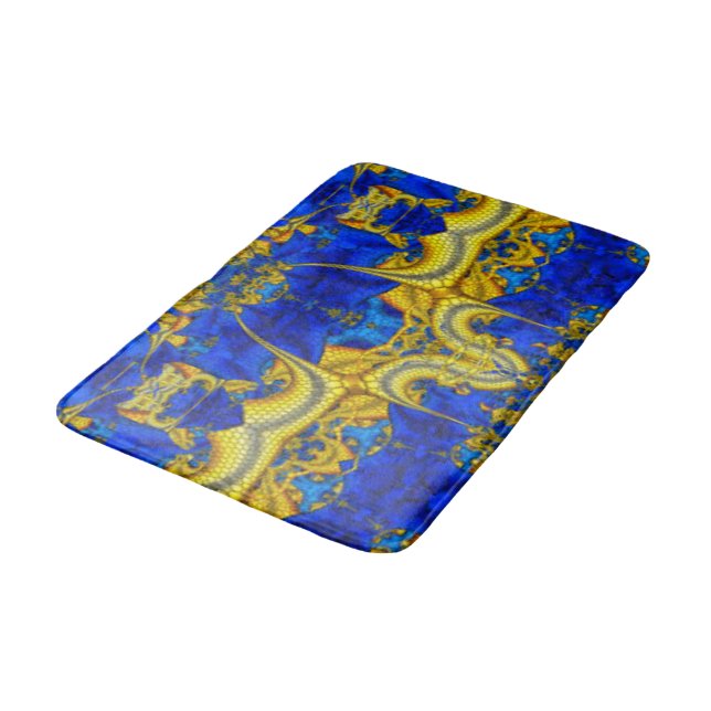 Sapphire Blue Avatar Serpentine Bath Mat (Angled)