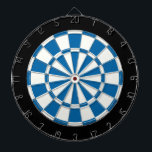 Sapphire Blue Black And White Dartboard<br><div class="desc">Sapphire Blue Black And White Dart Board</div>