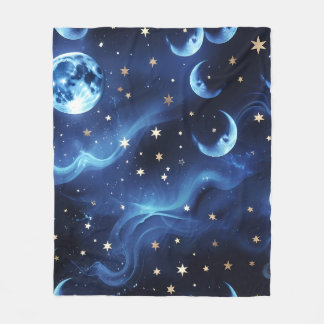 Sapphire Blue Celestial Moon Blanket – Luxury Seam