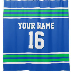 Sapphire Blue Emerald Green Stripes Sports Jersey