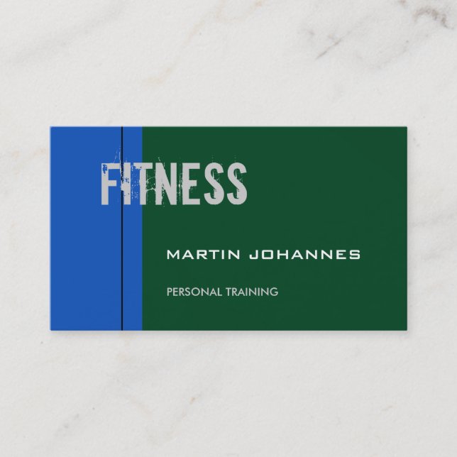 Sapphire Blue Forest Green Carte de visite tendanc (Devant)